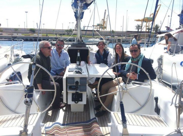 a bordo del barco